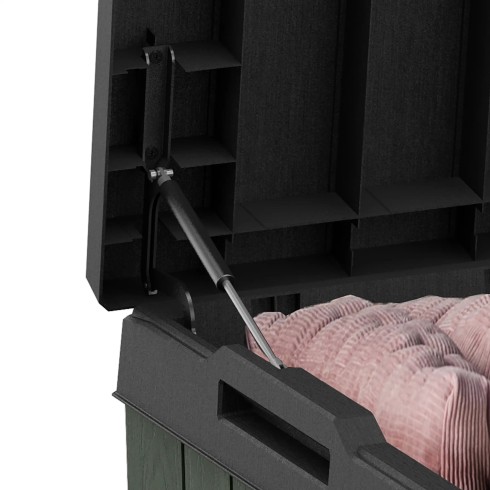 Baule Keter Resina da Esterno 454 L Lucchettabile Effetto Legno Verde