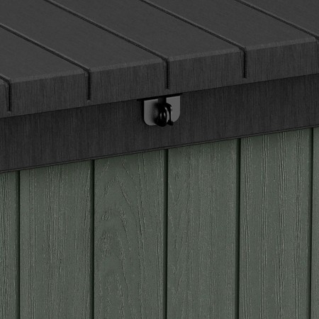 Baule Keter Resina da Esterno 454 L Lucchettabile Effetto Legno Verde