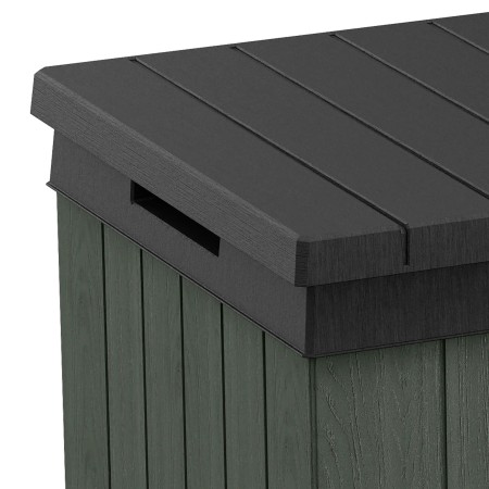 Baule Keter Resina da Esterno 454 L Lucchettabile Effetto Legno Verde