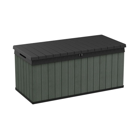 Baule Keter Resina da Esterno 454 L Lucchettabile Effetto Legno Verde