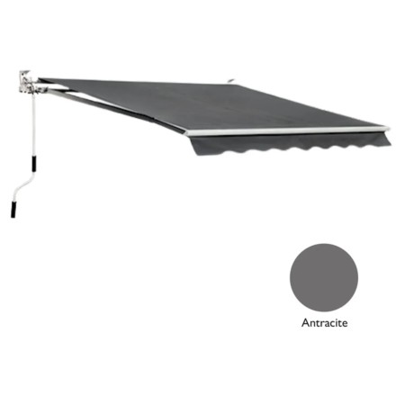 Tenda da Sole Grigio 200x150 con Bracci Retrattili Pendenza Regolabile