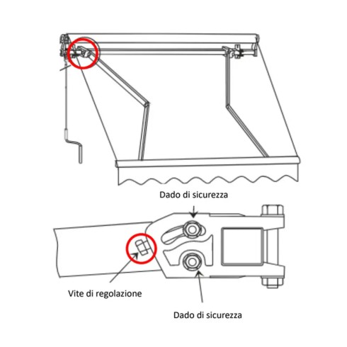 Tenda da Sole a Bracci Retrattili 250x200 Grigio Parasole con Rullo