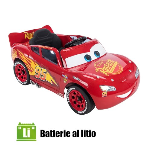 Macchina Elettrica Cars Saetta McQueen Disney Auto a Batteria Litio