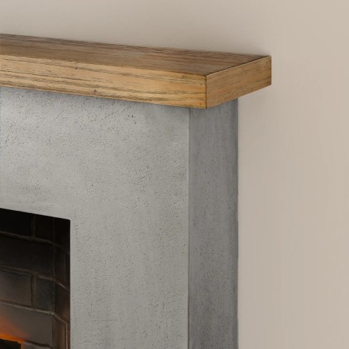 Camino Elettrico Tagu Rolf PowerFlame2 1600w Cemento Grigio
