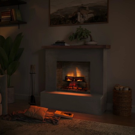 Camino Elettrico Tagu Rolf PowerFlame2 1600w Cemento Grigio