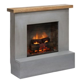 Camino Elettrico Tagu Rolf PowerFlame2 1600w Cemento Grigio
