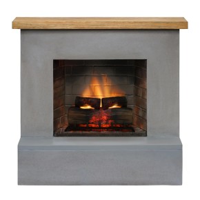 Camino Elettrico Tagu Rolf PowerFlame2 1600w Cemento Grigio 2