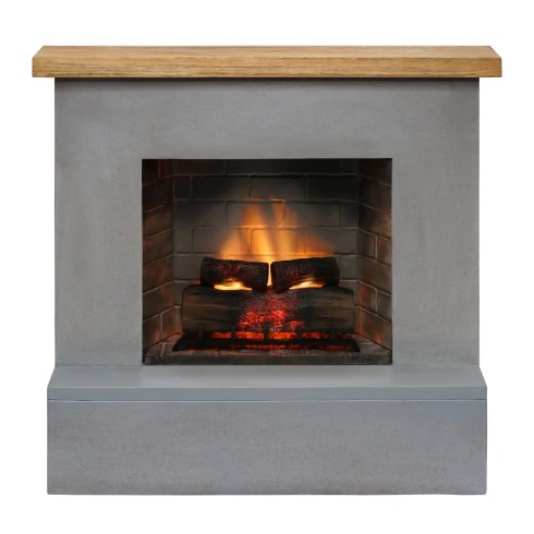 Camino Elettrico Tagu Rolf PowerFlame2 1600w Cemento Grigio