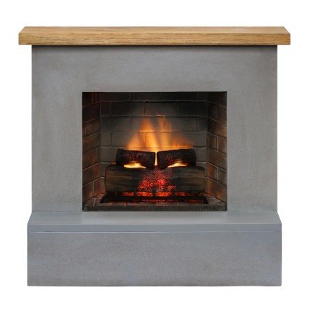 Camino Elettrico Tagu Rolf PowerFlame2 1600w Cemento Grigio