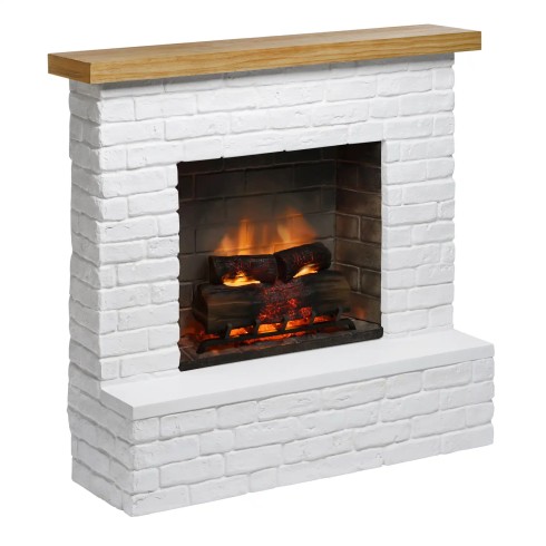 Camino Elettrico Tagu Rolf PowerFlame2 1600w Cemento Bianco
