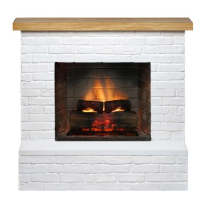 Camino Elettrico Tagu Rolf PowerFlame2 1600w Cemento Bianco 2