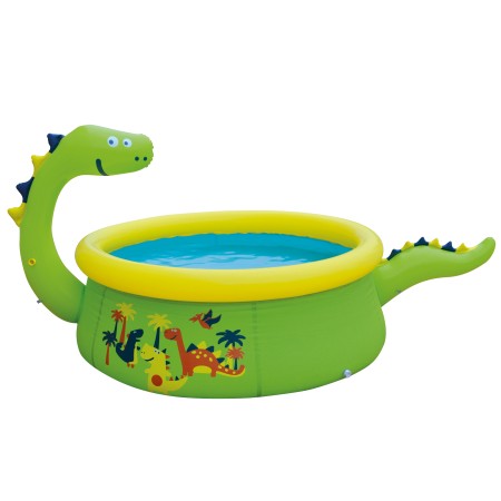 Piscina Dinosauro Verde Gonfiabile per Bambini 175x62 cm