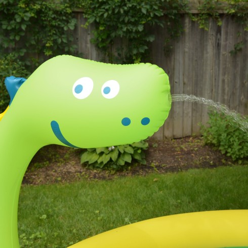 Piscina Dinosauro Verde Gonfiabile per Bambini 175x62 cm