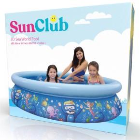Piscina Autoportante Tonda Blu Marino 200 cm h47 cm 2