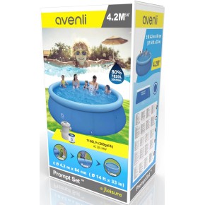 Piscina Tonda 420 cm Fuori Terra con Pompa Filtro h84 cm 2
