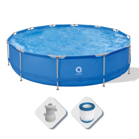 Piscina Tonda Fuori Terra Con Struttura Pompa Filtro 420x84 cm
