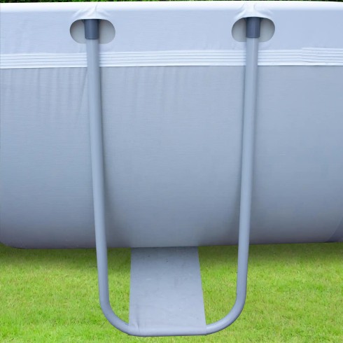 Piscina Rettangolare 549X305X122 cm Con Pompa Scaletta e Telo