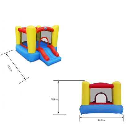 Gioco Gonfiabile per Bambini Salterello con Scivolo Castello Gonfiatore Aria