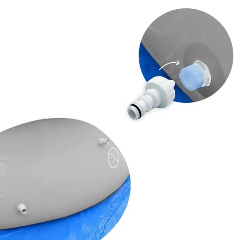 Piscina Rettangolare 549X305X122 cm Con Pompa Scaletta e Telo