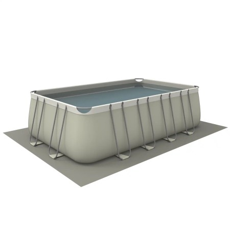 Piscina Rettangolare 549X305X122 cm Con Pompa Scaletta e Telo