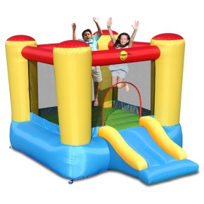 Gioco Gonfiabile per Bambini Salterello con Scivolo Castello Gonfiatore Aria 2