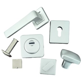 Maniglia Porta Blindata Kit Accessori Quadrato con Pomo Esterno 2