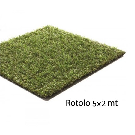 Tappeto Rotolo 5x2 Metri di Manto Erboso 35 mm Prato di Erba Sintetica