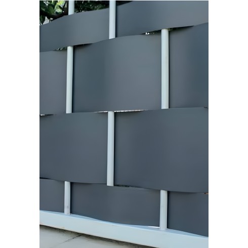 Strisce Frangivista in PVC Fogliame 35 m x 19 cm con Clip per Recinzione