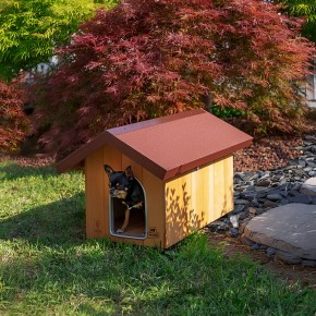 Cuccia per Cani mini 47x61x44 cm in legno per esterni 2