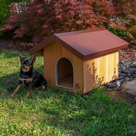 Cuccia per Cani mini 47x61x44 cm in legno per esterni