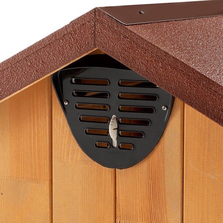 Cuccia per Cani Grande per esterno in legno 81x101x78 cm