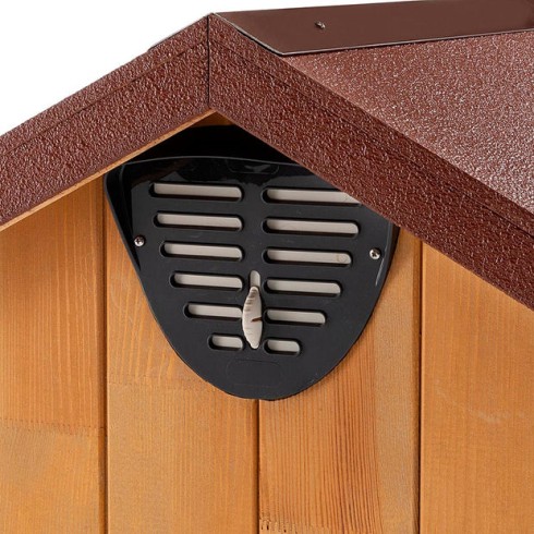 Cuccia per Cani Grande per esterno in legno 81x101x78 cm