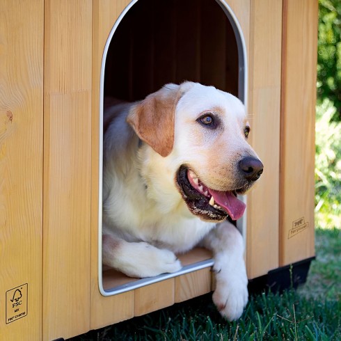 Cuccia per Cani in Legno Grande 89,5x111,5x90 da Esterno