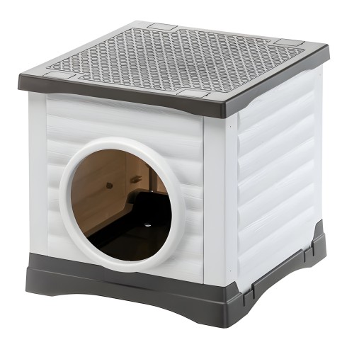 Cuccia per Cani Gatti Conigli 38,5x43x38,5 cm per esterno in resina