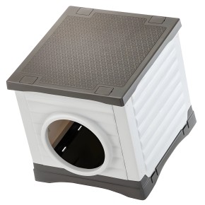 Cuccia per Cani Gatti Conigli 38,5x43x38,5 cm per esterno in resina 2