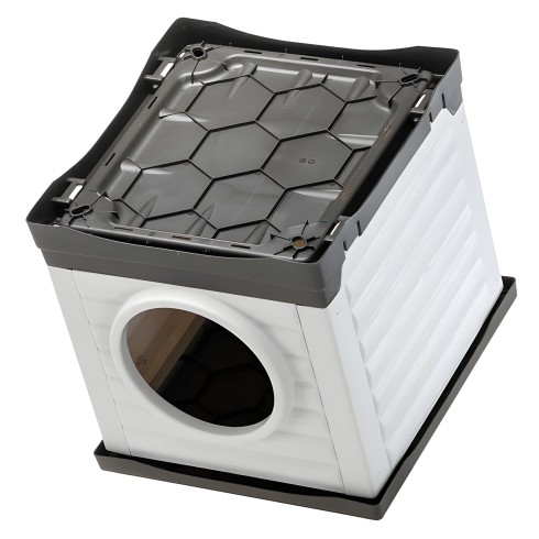 Cuccia per Cani Gatti Conigli 38,5x43x38,5 cm per esterno in resina