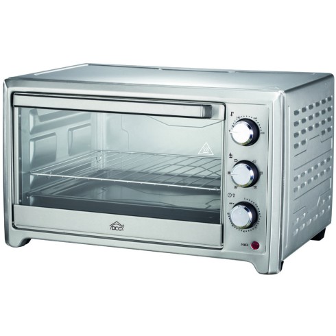Forno Elettrico Ventilato Acciao Inox 1500W DCG 51x32x36 cm