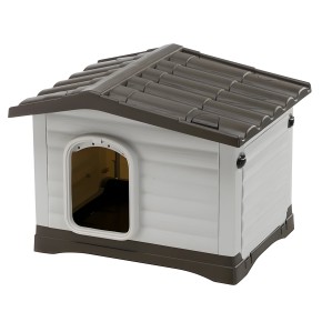 Cuccia per Cani da esterno 58x48x44 cm con parete ribaltabile