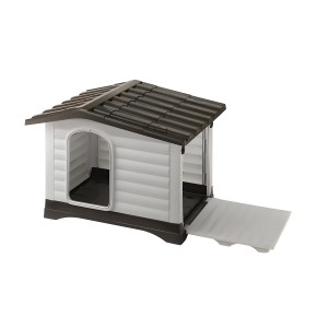 Cuccia per Cani 73x59x53 cm per esterni con parete apribile