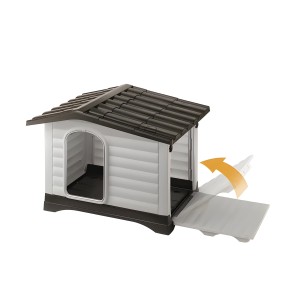Cuccia per Cani 73x59x53 cm per esterni con parete apribile 2