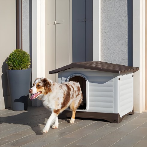 Cuccia per Cani 88x72x65 cm con pannello laterale ribaltabile