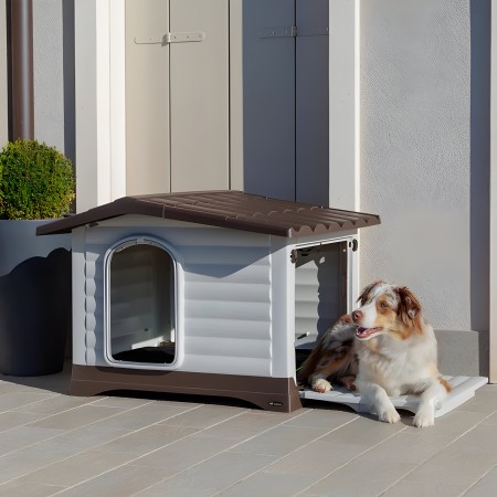 Cuccia per Cani 88x72x65 cm con pannello laterale ribaltabile