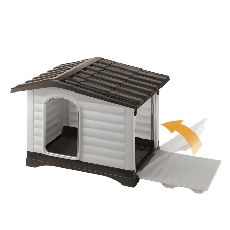 Cuccia per Cani 88x72x65 cm con pannello laterale ribaltabile