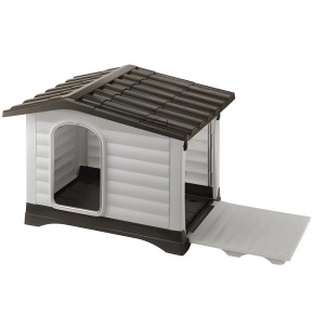 Cuccia per Cani grande 111x84x79 cm con parete ribaltabile
