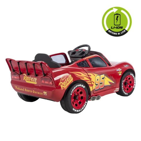 Macchina Elettrica Cars Saetta McQueen Disney Auto a Batteria Litio