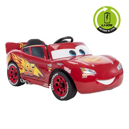 Macchina Elettrica Cars Saetta McQueen Disney Auto a Batteria Litio