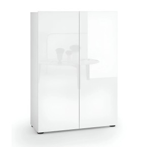 Scarpiera 2 Ante 80x34x114h cm bianco lucido per ingresso