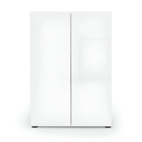Scarpiera 2 Ante 80x34x114h cm bianco lucido per ingresso