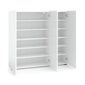 Scarpiera 3 Ante 120x34x115 cm Bianco Mobile Salvaspazio 2