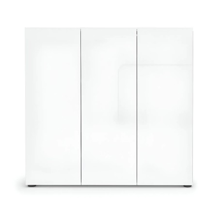 Scarpiera 3 Ante 120x34x115 cm Bianco Mobile Salvaspazio